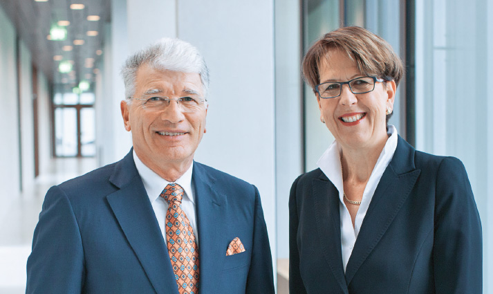 Peter Hasler, Chairman of the Board of Directors, and Susanne Ruoff, CEO