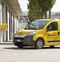 Swiss Post is testing the use of electric vans for mail delivery.